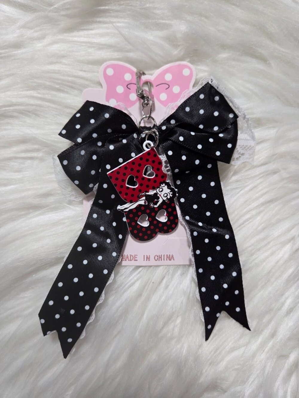 Betty Boop Bow Design Keychain